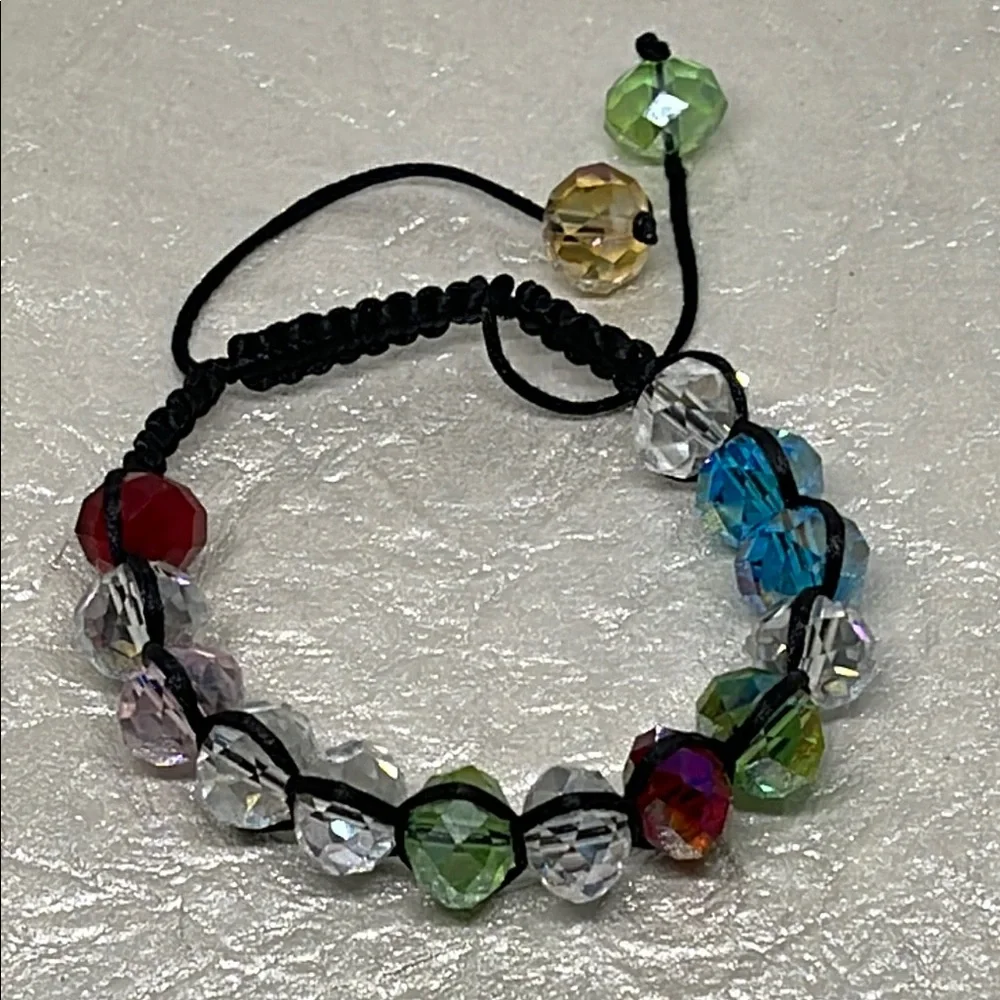 Incredible adjustable Multicolor thread wrapped Beaded Bracelet